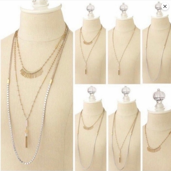 Stella & Dot RIAD 7-in-1 Layering Necklace - Picture 1 of 11